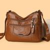 Crossbody Bag Fashionable and Simple Soft Leather Washed Retro Single-shoulder Backpack