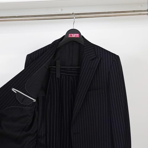 Shinko Hanger S&F Зажим для пиджака 45 Вешалка для костюма с зажимами, Черный, Сделано в Японии, с крючками, вращающимися на 360 градусов, Предотвращает юбки, пальто и верхнюю одежду f