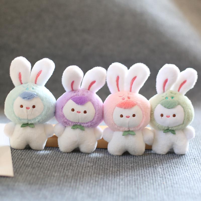 Adorable Plush Bunny Keychain Cute Rabbit Bag Charm Soft Stuffed Animal Doll