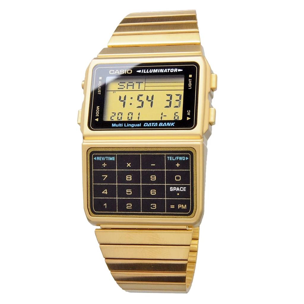 DATA BANK Digital Watch Gold X Black Overseas Model [Casio] DBC-611G-1 Men's [Item]