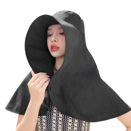 Летняя шляпа от солнца с шалью, большими полями, полной защитой от ультрафиолета, быстросохнущая, регулируемая посадка, шляпа для приключений на свежем воздухе