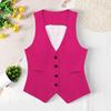 Женский жилет с V-образным вырезом, однобортное пальто без рукавов, повседневный жилет с карманами, женская нарядная жилетка, куртка