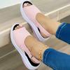 Foreign Trade New 2025 Summer Thick-soled Heightening Women's Single Shoes Velcro Casual Fish Mouth Sandals Women's Spot
