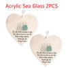 2/5PCS Sea Glass Friendship Decors Keepsake Christmas Pendant Christmas Friends Plaque for Christmas Tree Hanging Ornament