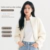 Baleno Women's Retro Stand Collar Zip Sweatshirt Jacket