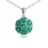 Ожерелье-подвеска из серебра 925 пробы с великолепным и элегантным круглым кулоном из натурального зеленого агата, изысканное ювелирное изделие для женщин и девушек, для повседневной носки, подарки