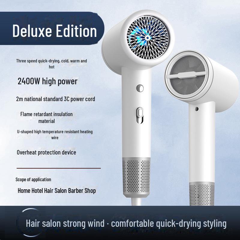 High-Speed Salon Hair Dryer with Blue Light & Dual Temperature Settings for Quick Drying