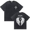 Washed Vintage Christian Jesus Good News God Loves You Bible Verse Graphic Tshirts Men Women Fashion Casual Oversized T Shirt