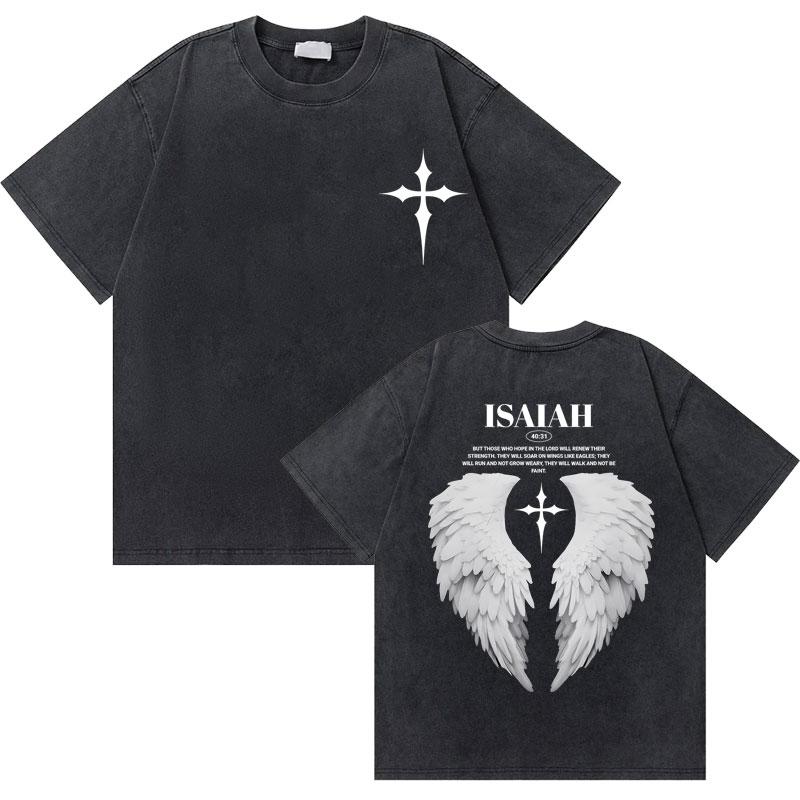 Washed Vintage Christian Jesus Good News God Loves You Bible Verse Graphic Tshirts Men Women Fashion Casual Oversized T Shirt