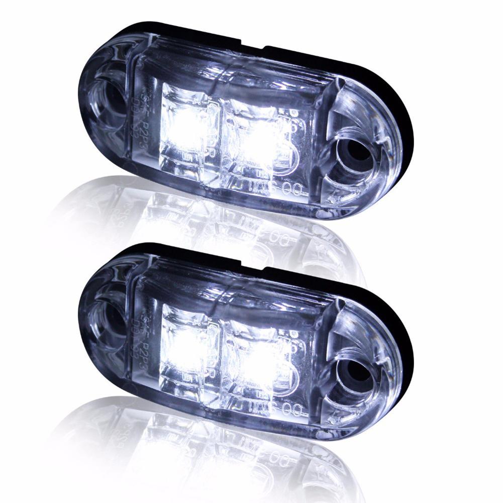 2 шт. 12 В 24 В светодиодные боковые габаритные огни, предупреждающие задние фонари, автомобильные внешние огни для прицепов, грузовиков, грузовиков, желтые, оранжевые, белые, красные