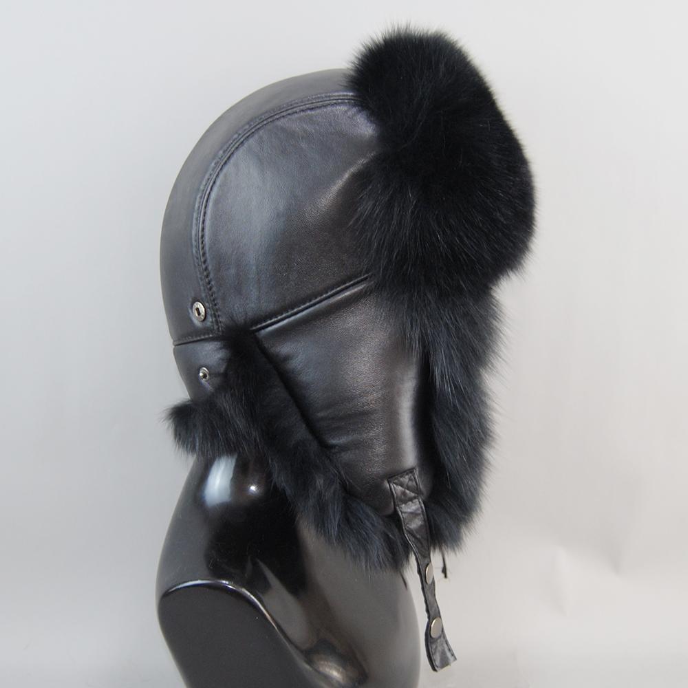 Унисекс, уличная ветрозащитная зимняя шапка-бомбер из натурального лисьего меха, качественная шапка из меха енота, мужская роскошная шапка из натуральной овчины