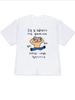 White Short Sleeved Tshirt with Fun Korean Text Combination Illustration Round Neck Kawaii Y2k Unisex Tops Versatile Summer Tees