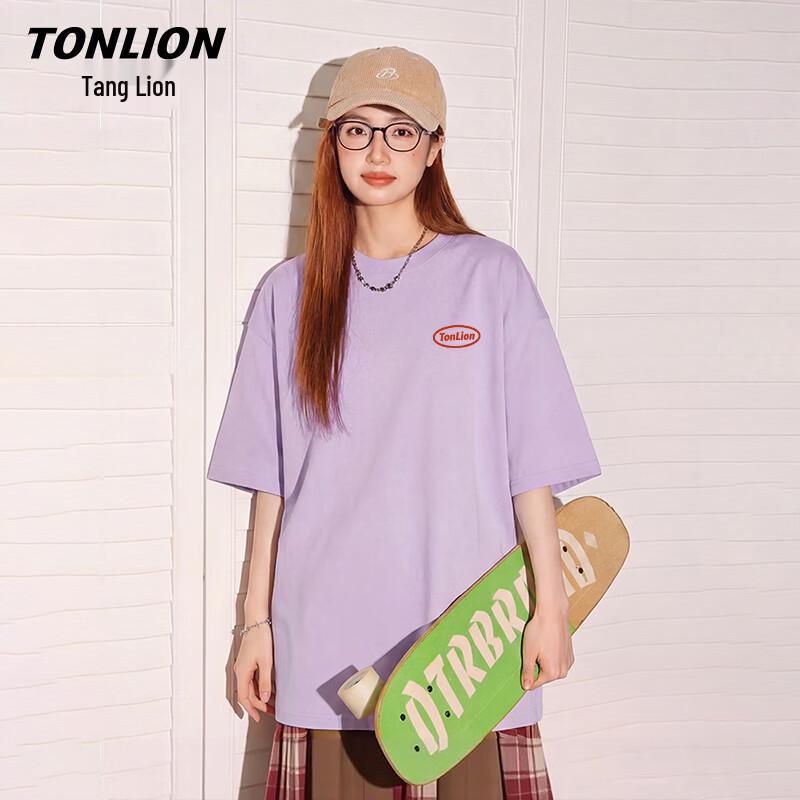 Женская хлопковая футболка TonLion свободного кроя