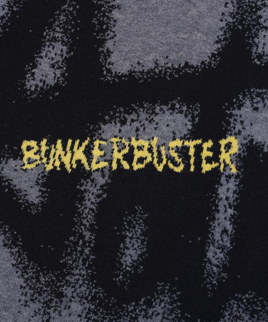 BUNKERBUSTER Надпись Полутон Вязаный пуловер Mq1Su042_Серый меланж