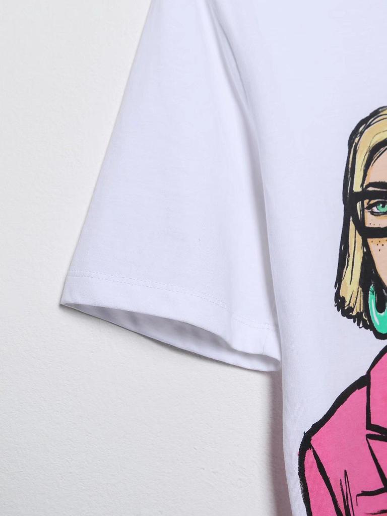 Women's 2022 Summer Fashion Printed Round Neck Short-Sleeve T-Shirt