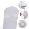 Elastic Chair Back Bow No Tie Strap with Heart Ring Wedding Banquet Decoration Stretch Butterfly Tie