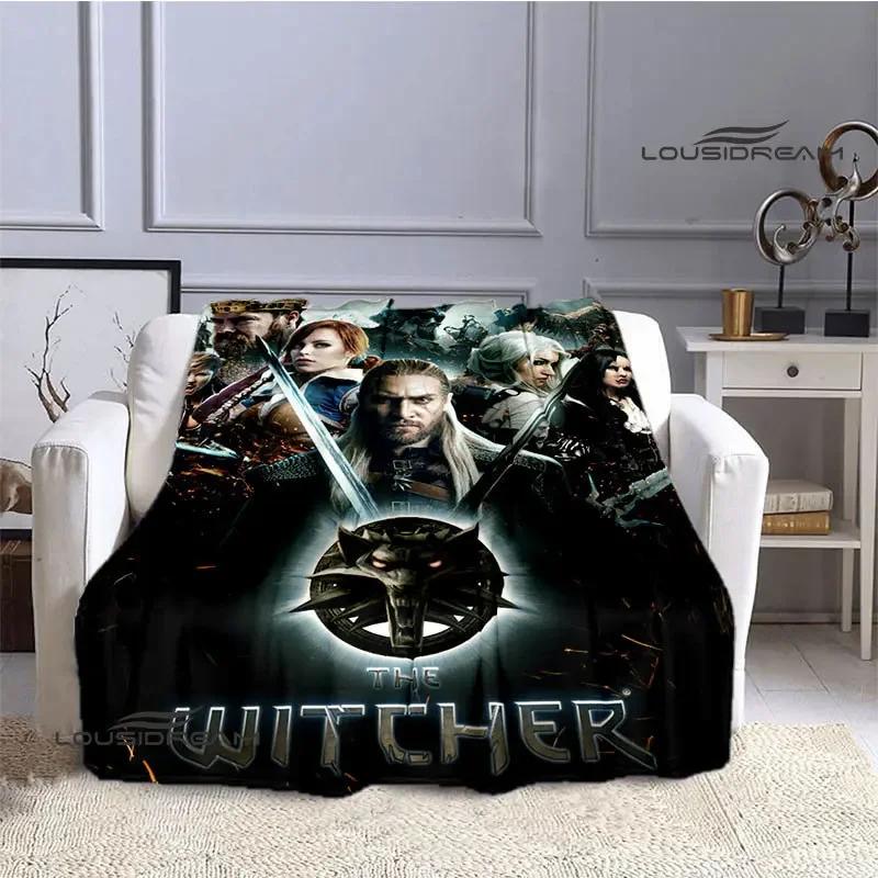 W-Witcher game Printing blanket Flange Warm blanket picnic blanket Home travel blanket bed linings Birthday Gift  picnic blanket