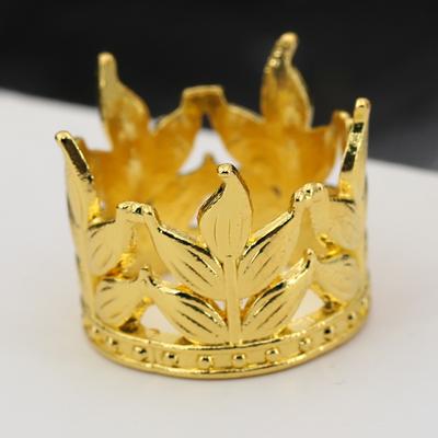 Детское украшение для торта на день рождения, Корона в форме листа, мини-круглая тиара, аксессуары для волос, ювелирные изделия из сплава