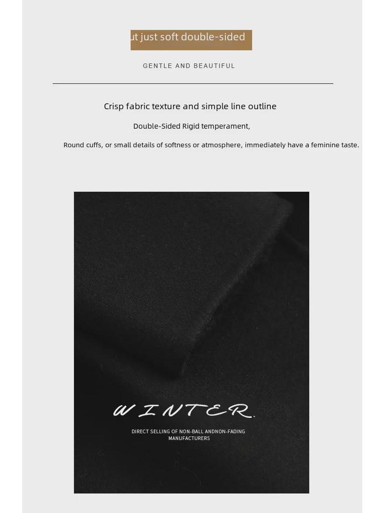 Женское короткое двухстороннее кашемировое пальто - коллекция осень/зима 2024 г.