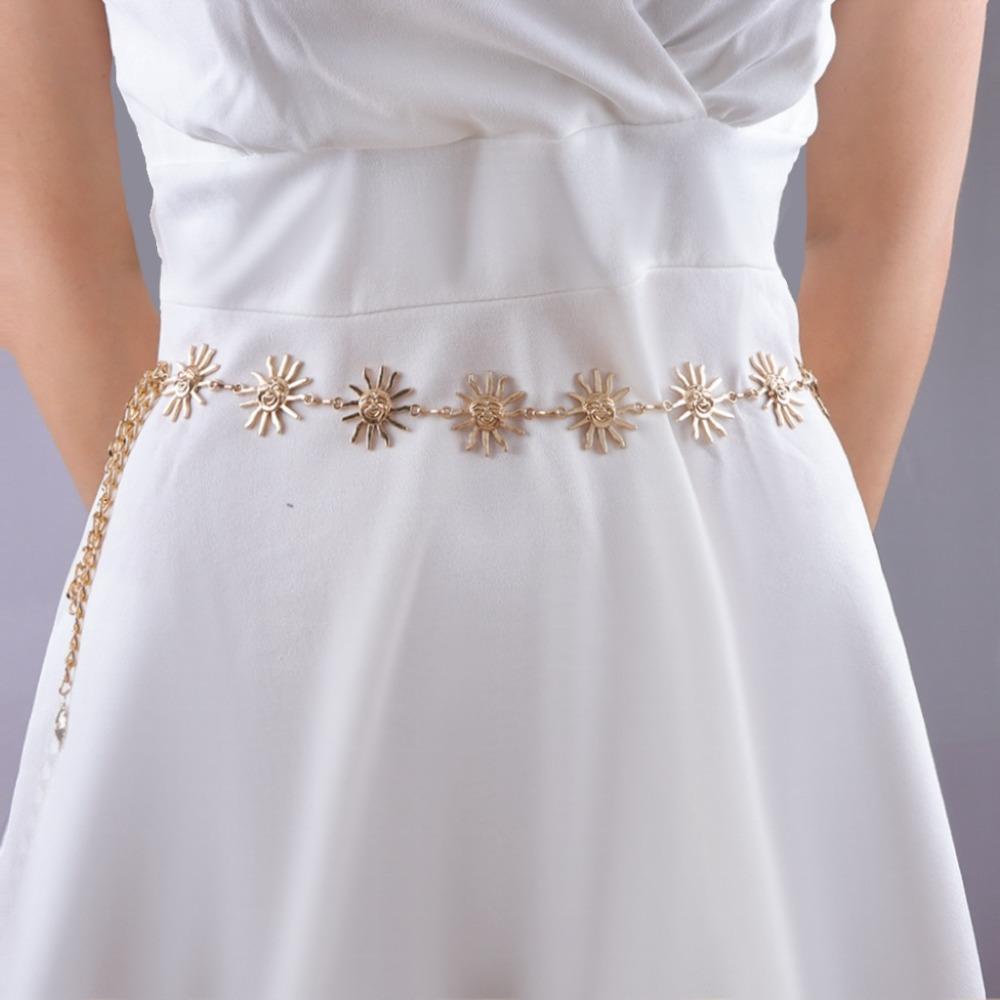 Винтажная панк поясная цепочка Ретро сплав Поясной ремень Подходящие ко всему Кушаки для платья Для женщин