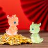 Mini Luminous Zodiac Dragon Figurine Simulation Loong Ornament Micro Landscape Car Interior Home Desktop New Year Decoration
