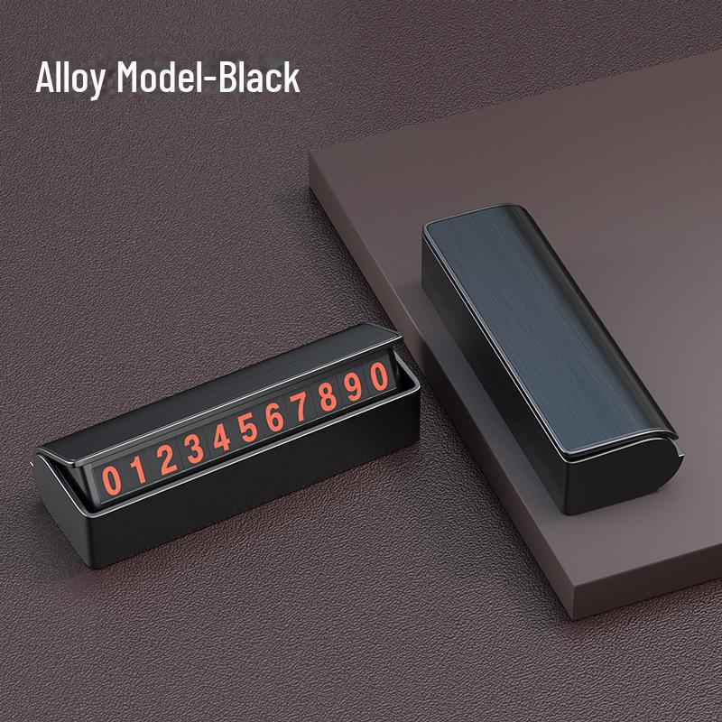 Metal Car Temporary Parking Sign with Hidden Phone Number and Sunscreen Protection