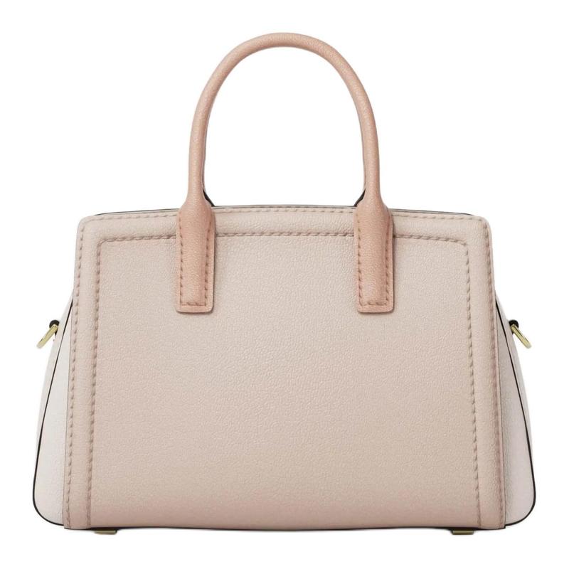 MICHAEL KORS Laila Adjustable Detachable Shoulder Strap Contrast Design Brand Logo Charm Artificial Leather Handbag Mini Women's Light Pink