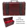 Desktop Vintage Wooden Large Capacity Jewelry Box Storage Box Jewelry Container Box