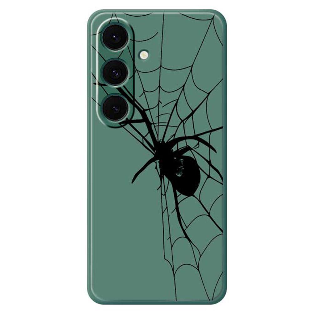 For Samsung Galaxy S25+ Case Spider Pattern Printing Straight Edge TPU Phone Back Cover