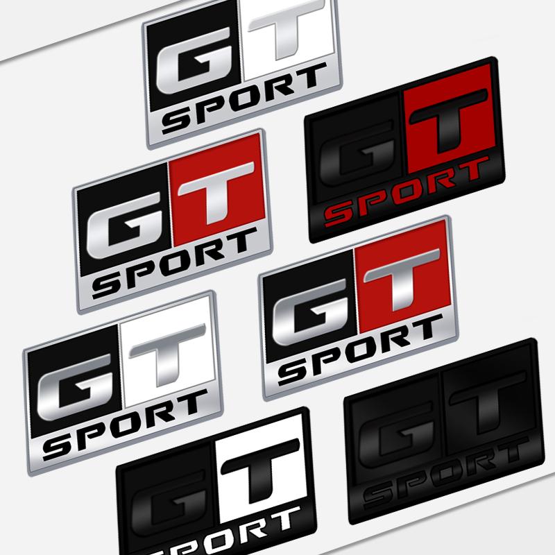 Auto Metal GT SPORT Grille Logo Car Styling 3D Badge Decals Trunk Sticker For Seat Cupra Abarth Mazda Jeep Ford Toyota Honda ALQ1