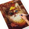 Full Square Diamond Embroidery Cat 5D DIY Diamond Painting Animal Cross Stitch Autumn Home Decor Gift