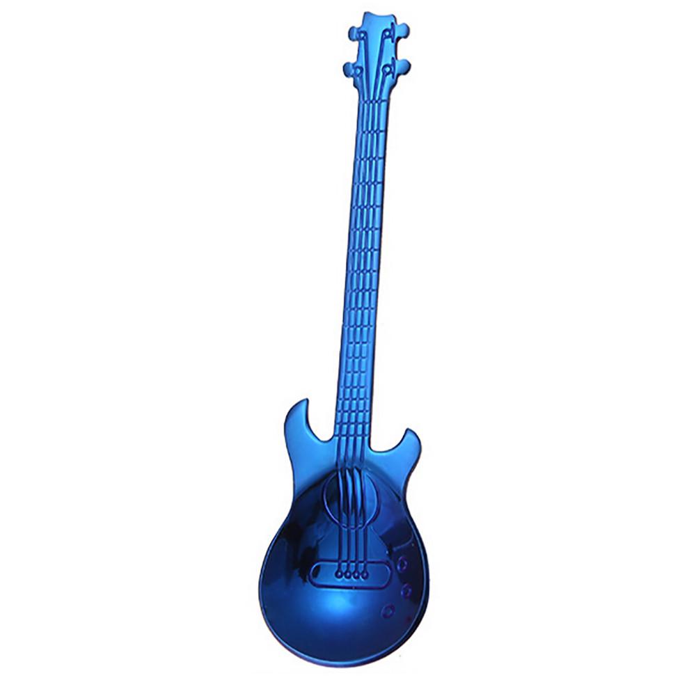 Ложки для гитары из нержавеющей стали Радуга Кофе Чайная ложка Столовые приборы Питьевые инструменты