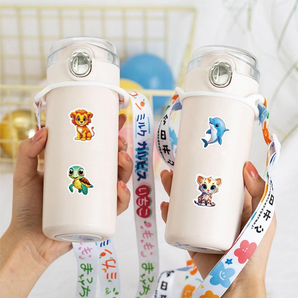 100-500pcs Cartoon Animals Stickers Scrapbook Birthday Wedding Party Gift Wrapping Label Stationery Stickers