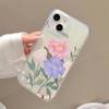 Чехлы для мобильных телефонов iPhone 11 13 15 Pro Max 12 14 Pro Max Чехол для iPhone 16 15 Plus 13 Pro 12 Матовая текстура с рисунком в виде мультяшных цветов