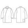 Seven Uniform EA3080-0 White Large Chef's Coat, Unisex, for Japanese Cuisine, Sushi, and Chef Wear