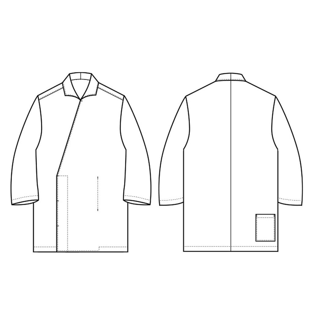 Seven Uniform EA3080-0 White Large Chef's Coat, Unisex, for Japanese Cuisine, Sushi, and Chef Wear