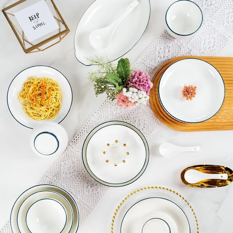 Jingdezhen 32-Piece Ceramic Underglaze Dinnerware Set