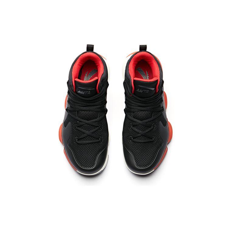 Anta Баскетбольные кроссовки Seeed High-Top мужские кроссовки черные красные 91831191-5