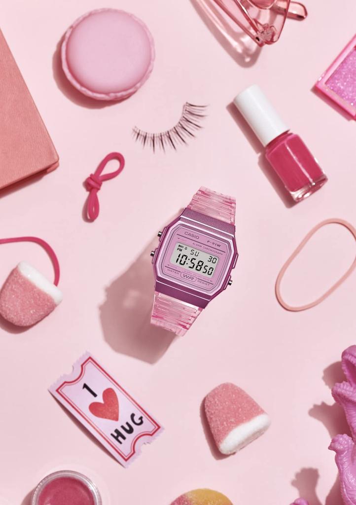 Casio Розовые часы Casio Collection, F-91WS-4JH,