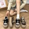 2025 новый зимний новый продукт для ношения в помещении и на улице уродливые милые ремешки простые женские хлопковые туфли всесторонние теплые плюшевые толстая подошва