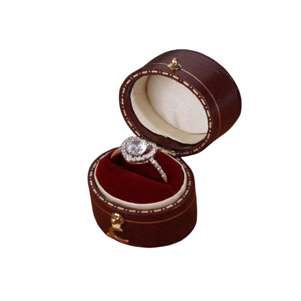 Exquisite Engagement Ring Box Display Holder Jewelry Storage Box Small Ring Bearer Box  Unisex