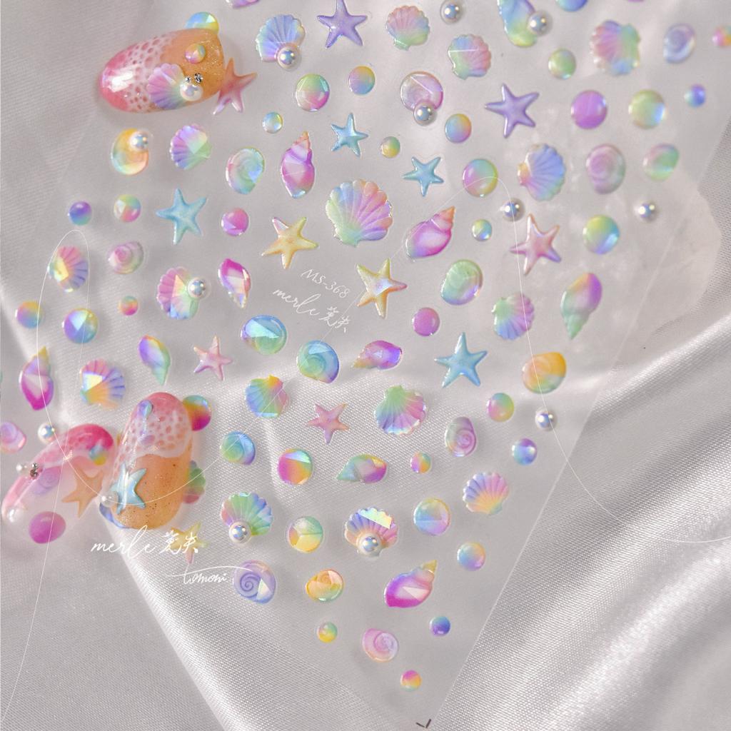 Яркие кристальные красочные ракушки наклейки для ногтей своими руками изготовление креативных декоративных наклеек