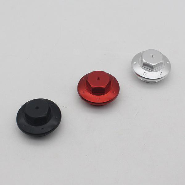 Black Aluminum Motorcycle Engine Oil Drain Plug & Cap Accessory