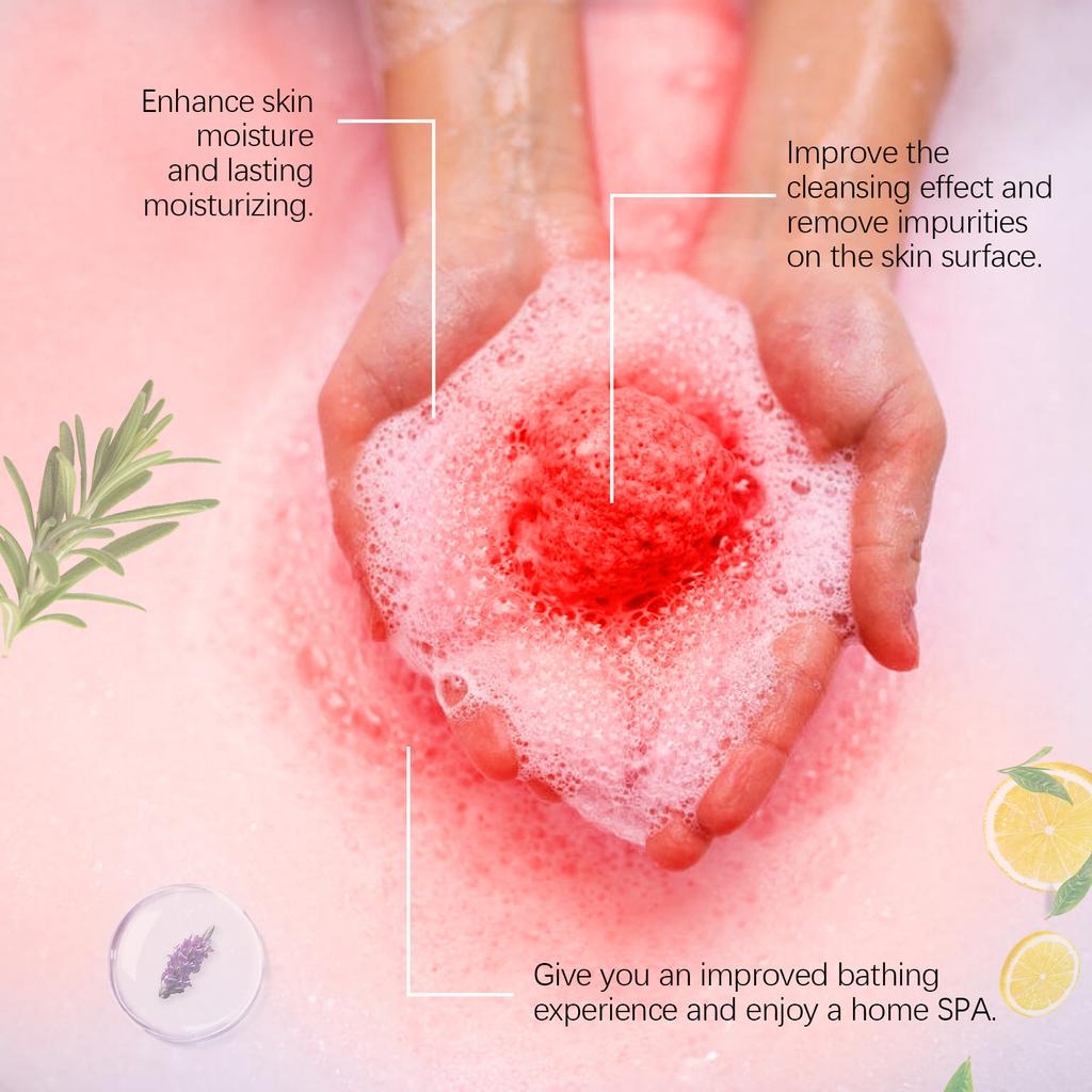 Christmas Color Bath Ball Bubble Bath Moisturizing Long-lasting Plant Cleaning Colorful Bath Ball