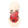 3 Pcs Face Cover Scarf Sun Proof Quick Dry Red Flower Printed Neck Gaiter for Outdoor Activities