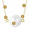 Plated Chain, Pearl Pendant, Pr 925, Hanging Pendant