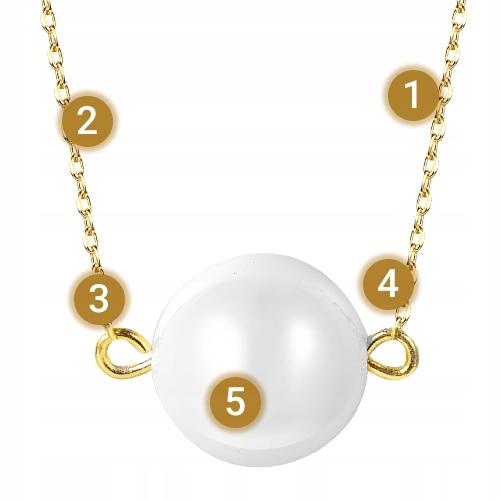 Plated Chain, Pearl Pendant, Pr 925, Hanging Pendant