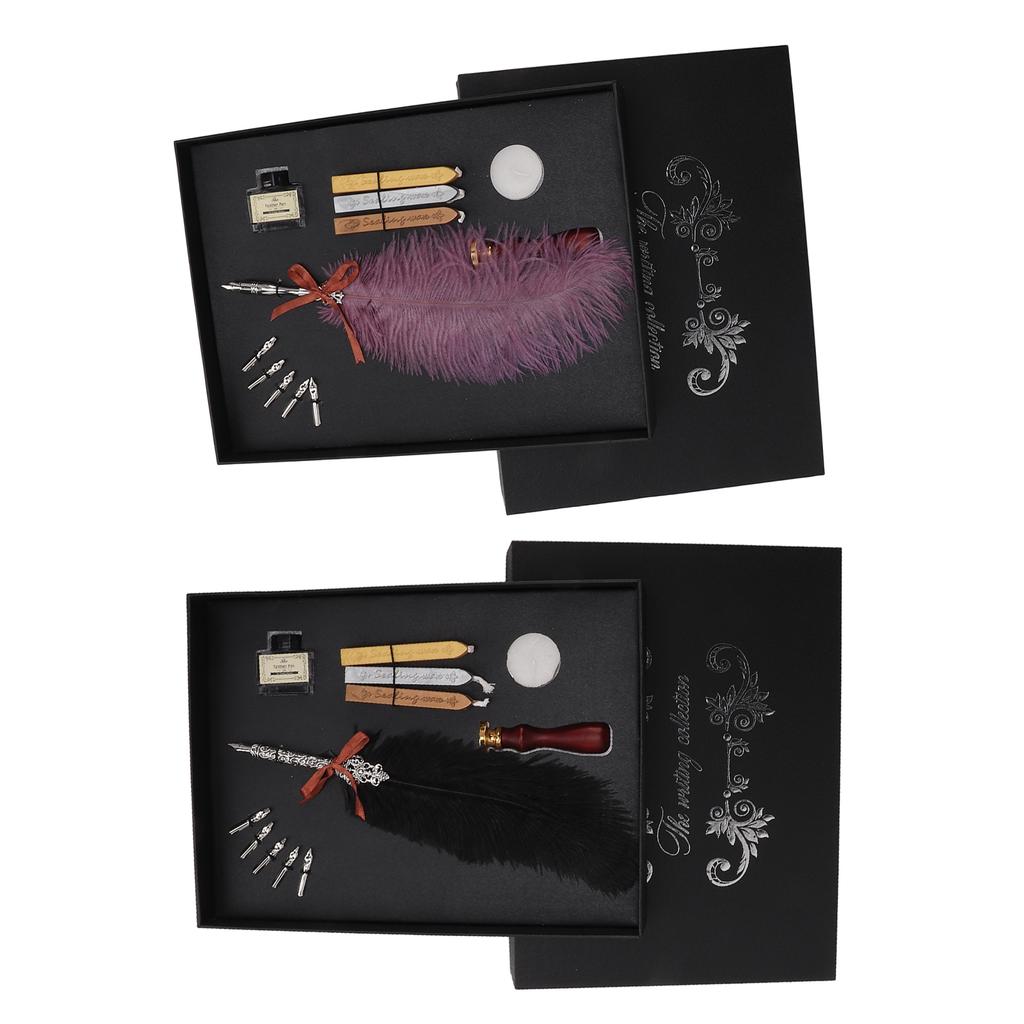 Набор перьевых ручек, прочные творческие простые канцелярские принадлежности для письма, подарочная коробка для любимого учителя, одноклассника, подарок