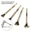 1 Pc or 2 Pcs or 4 Pcs Dental High Quality Titanium Brush Cleaning Brush Debridement Peri-Implantitis Implant Surface Threads Autoclavable