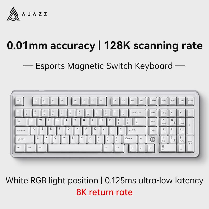 Ajazz Игровая клавиатура AK980 MAX с RGB-подсветкой, проводная